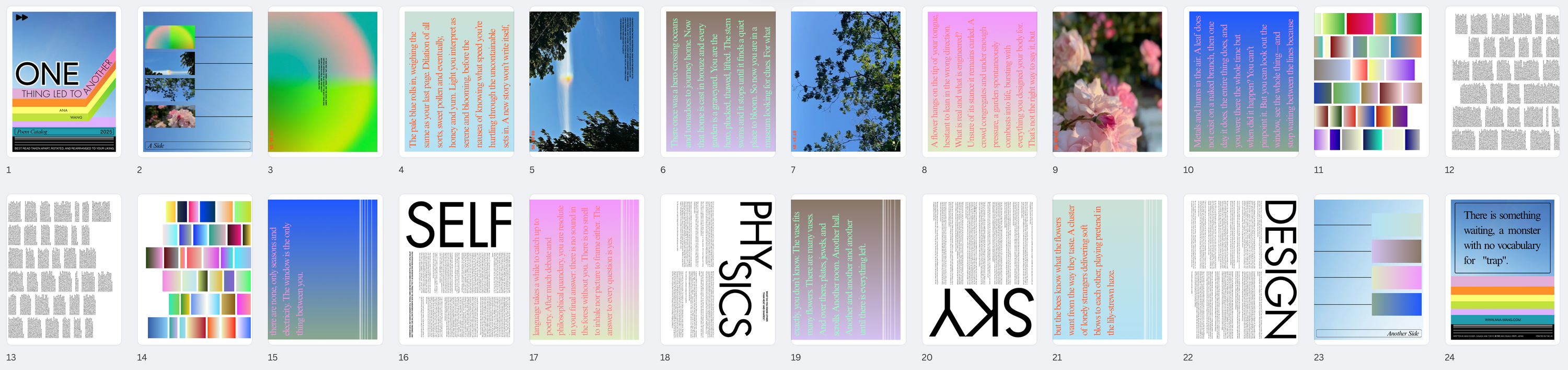 ANA WANG - ARTIST - ONE THING LED TO ANOTHER POEM CATALOG