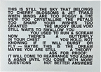 POEM NO. 1