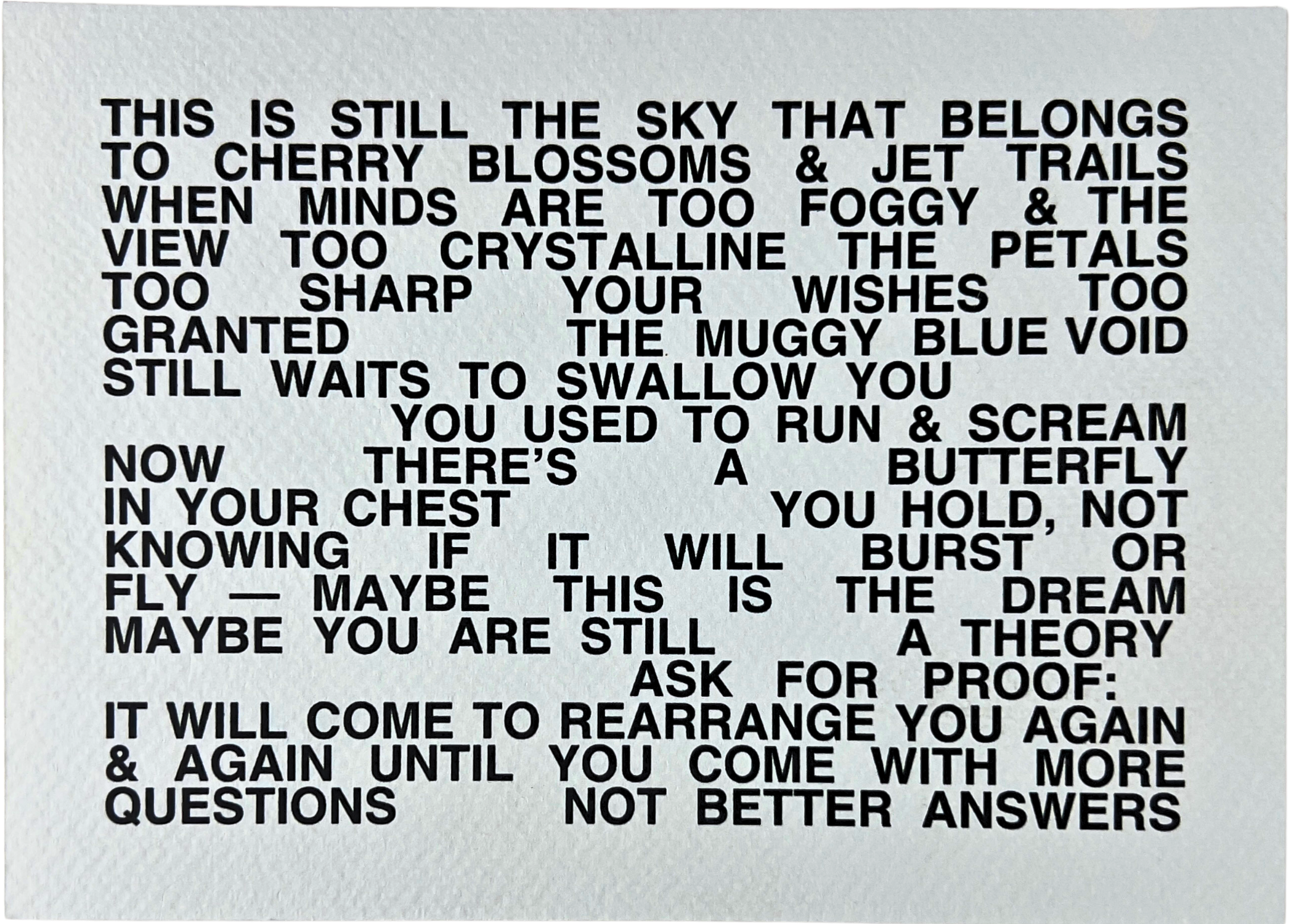 POEM NO. 1